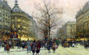 パリのシーン 01 ユージン・ガリアン Oil Paintings
